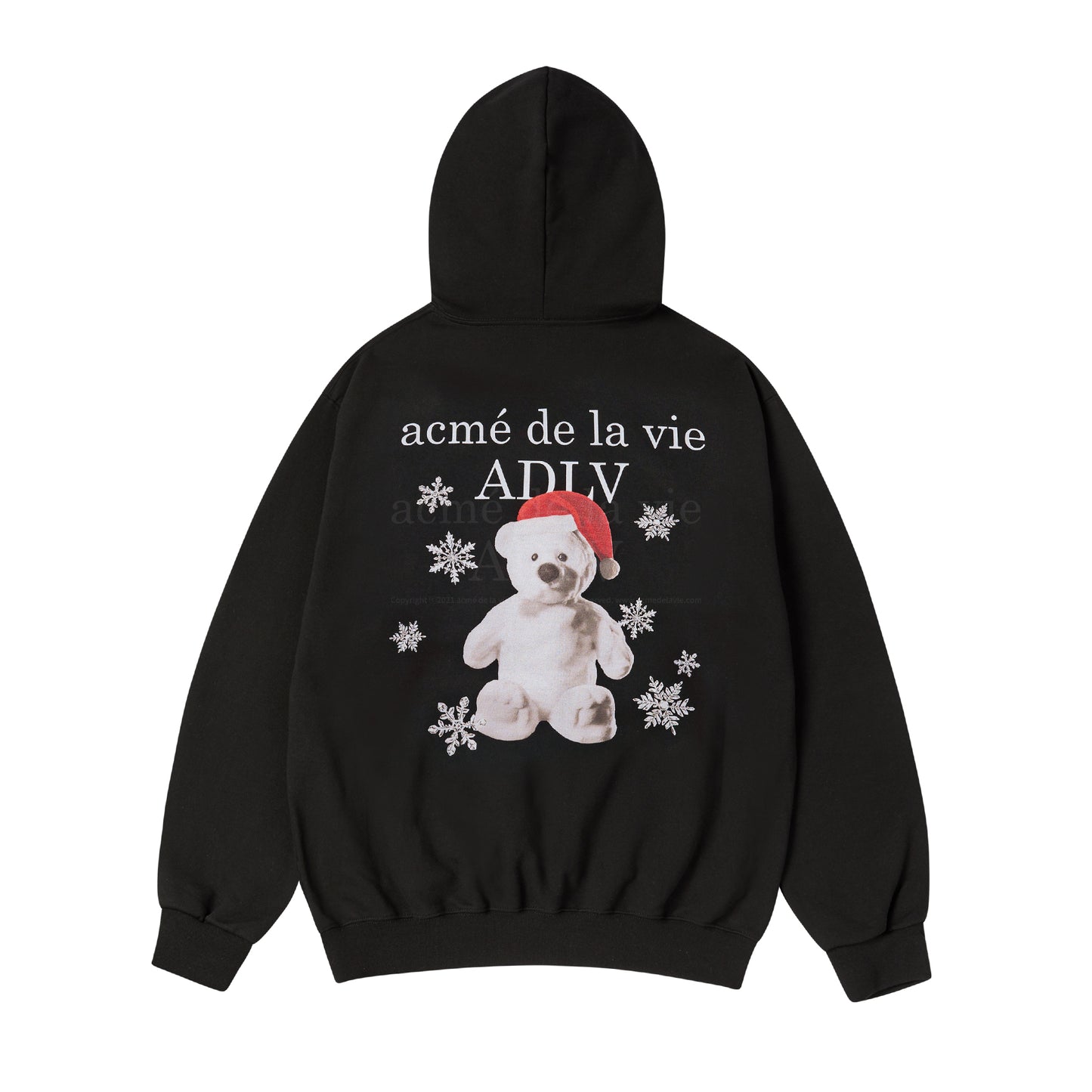 ADLV SNOW BEAR HOODIE BLACK