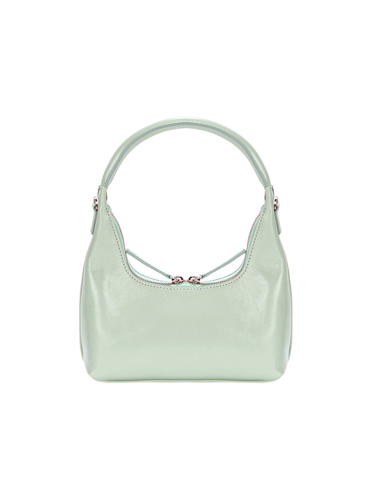 MARGESHERWOOD HOBO MINI+STRAP_mint glossy plain