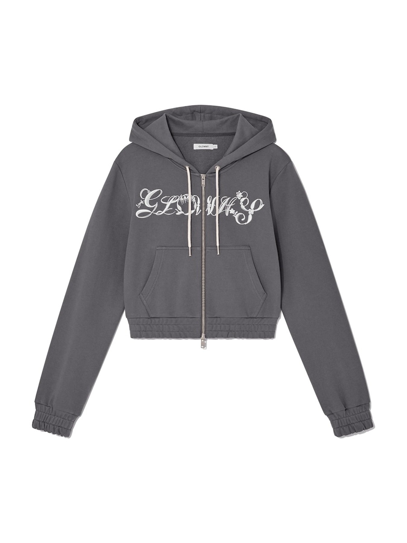 GLOWNY BONNIE CROP ZIP UP (CHARCOAL)