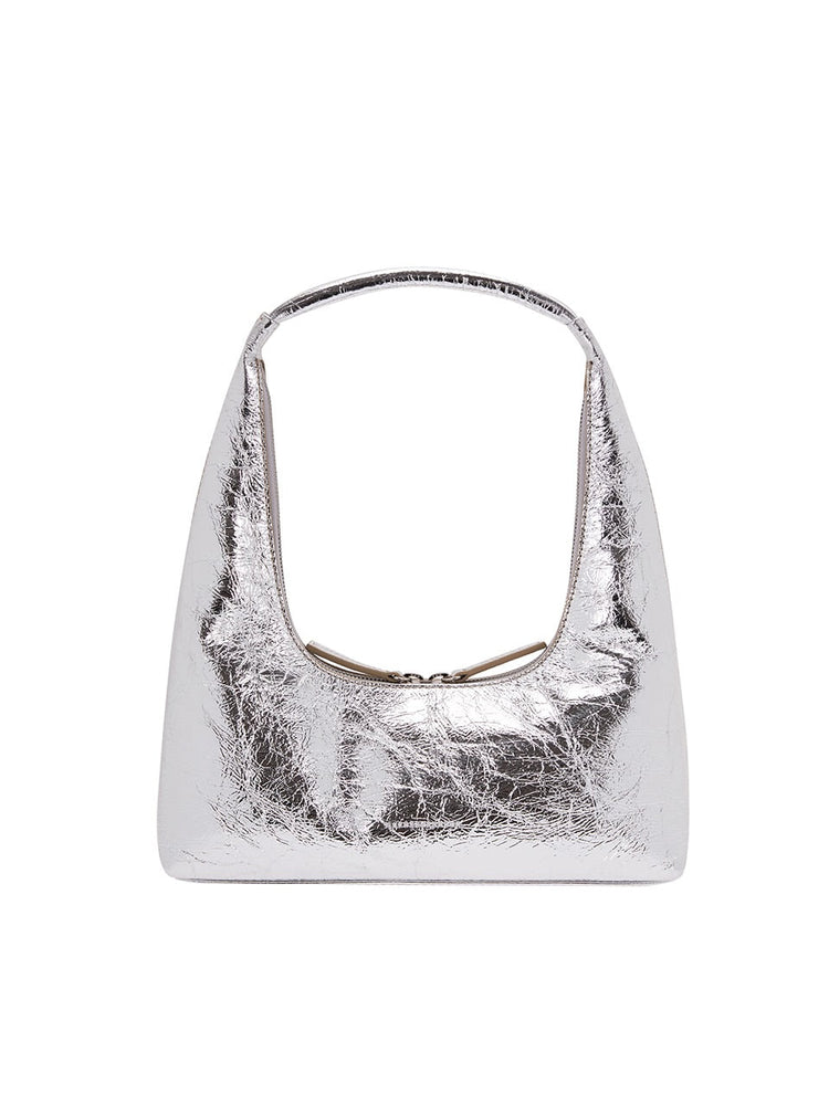 MARGESHERWOOD HOBO SHOULDER_silver crinkle