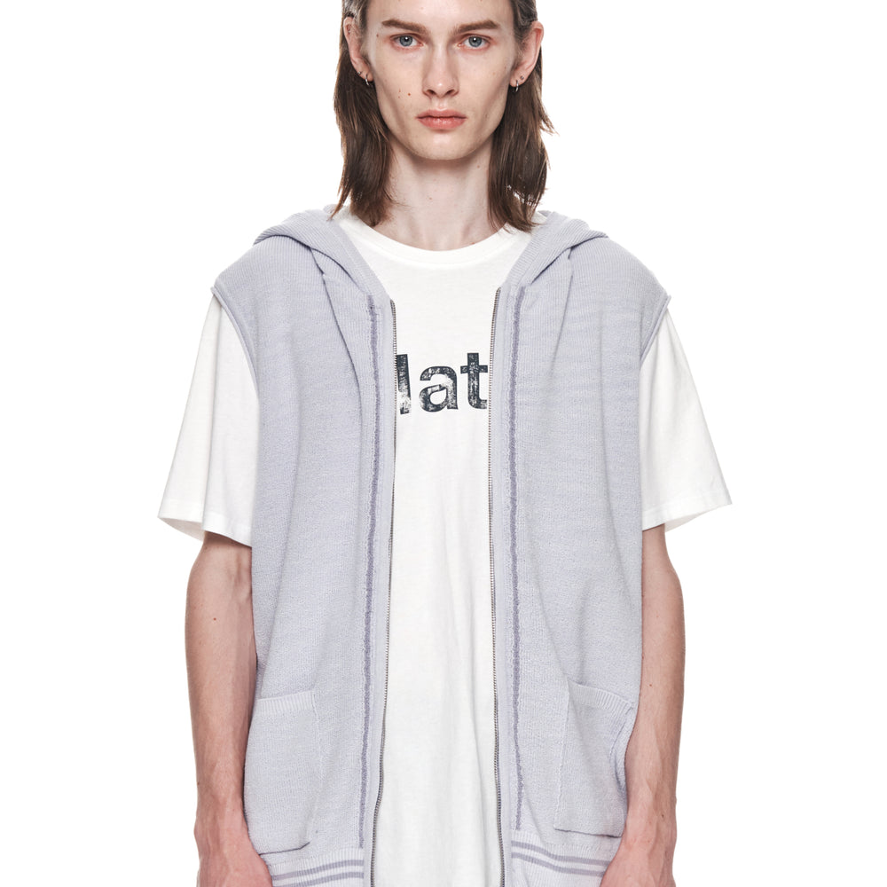 
                  
                    MATIN KIM HOODY LOGO KNIT VEST FOR MEN IN LILAC
                  
                