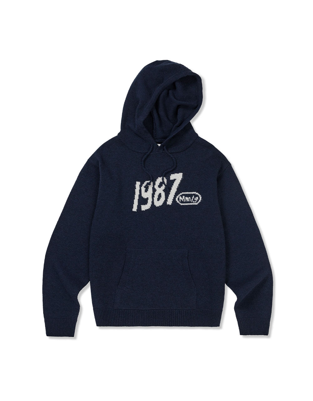 MMLG WAVY LOGO HOOD KNIT (NAVY)