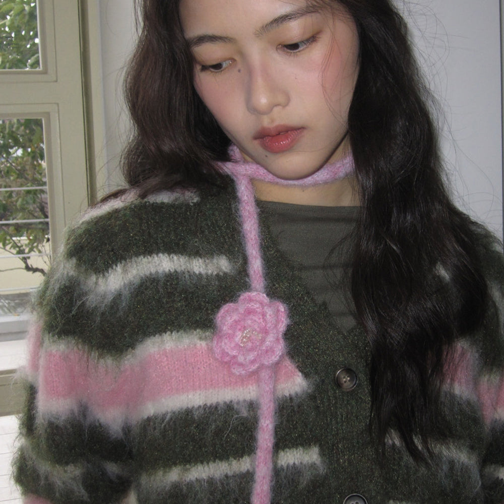 
                  
                    ROCKFISH STRIPE SHAGGY KNIT CARDIGAN
                  
                