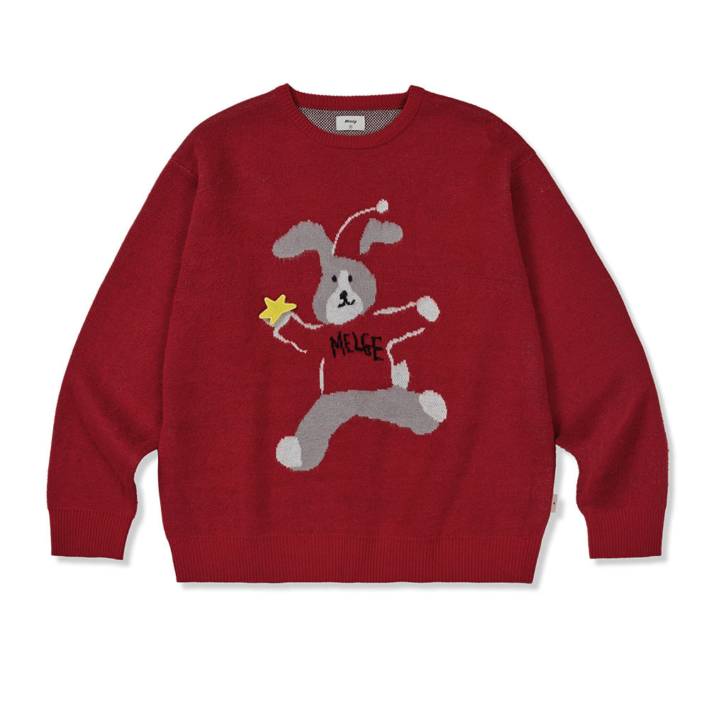 MMLG HOLIDAY MELGE KNIT (RED)