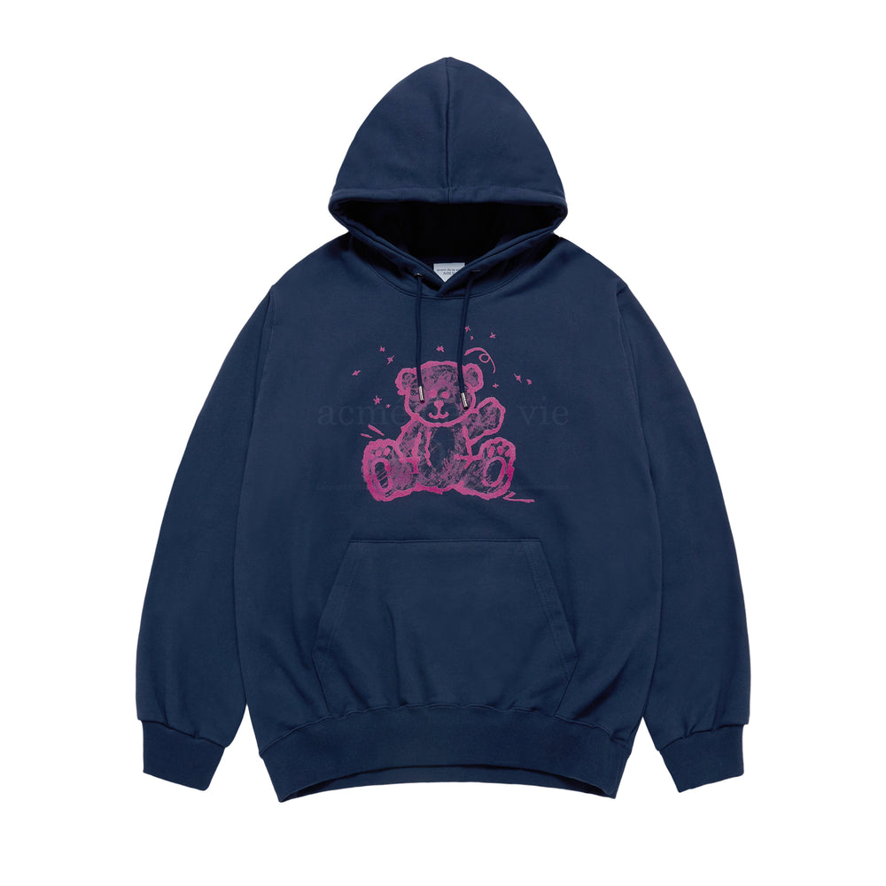 ADLV HAND SKETCH BEAR HOODIE NAVY