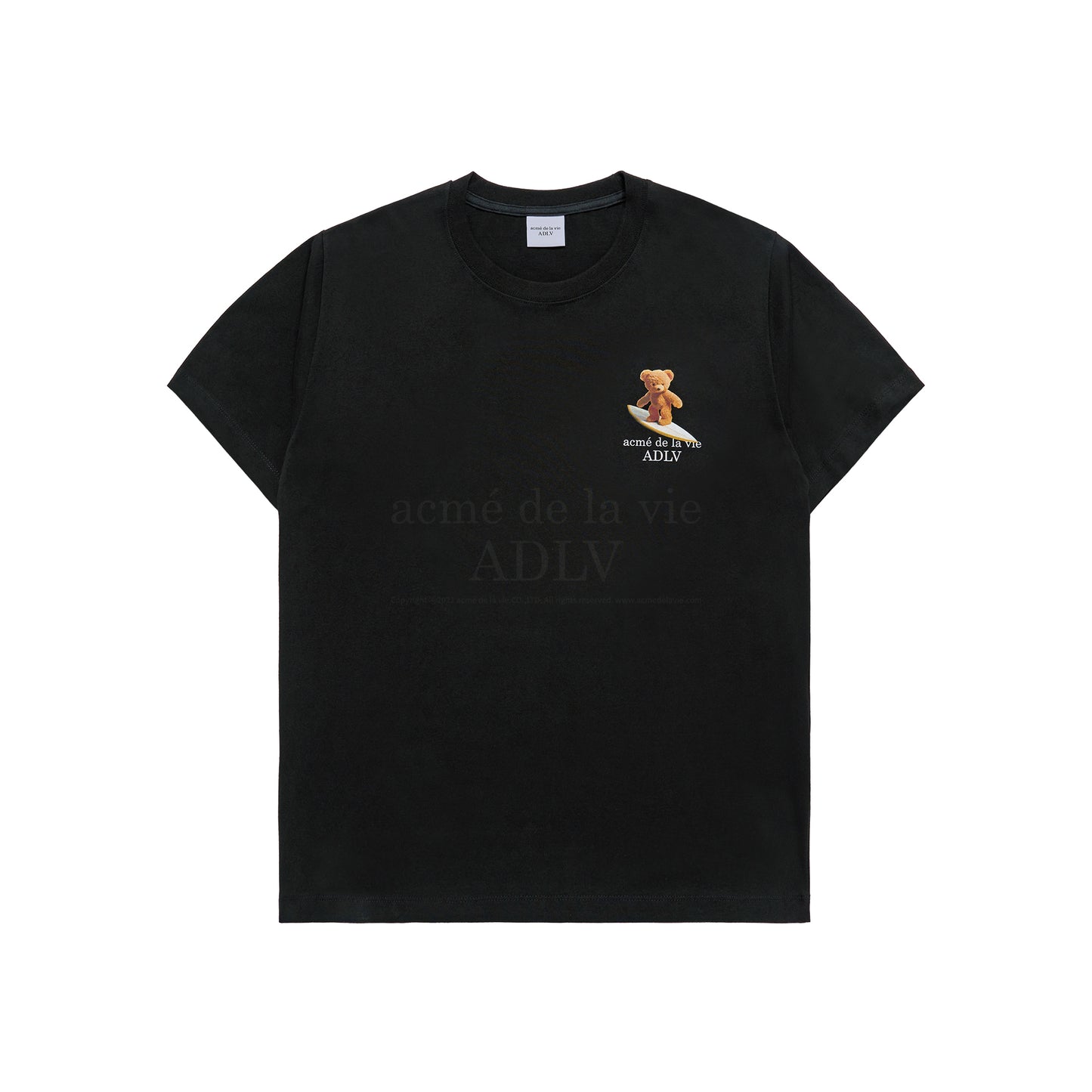 ADLV SURF BEAR SHORT SLEEVE T-SHIRT BLACK