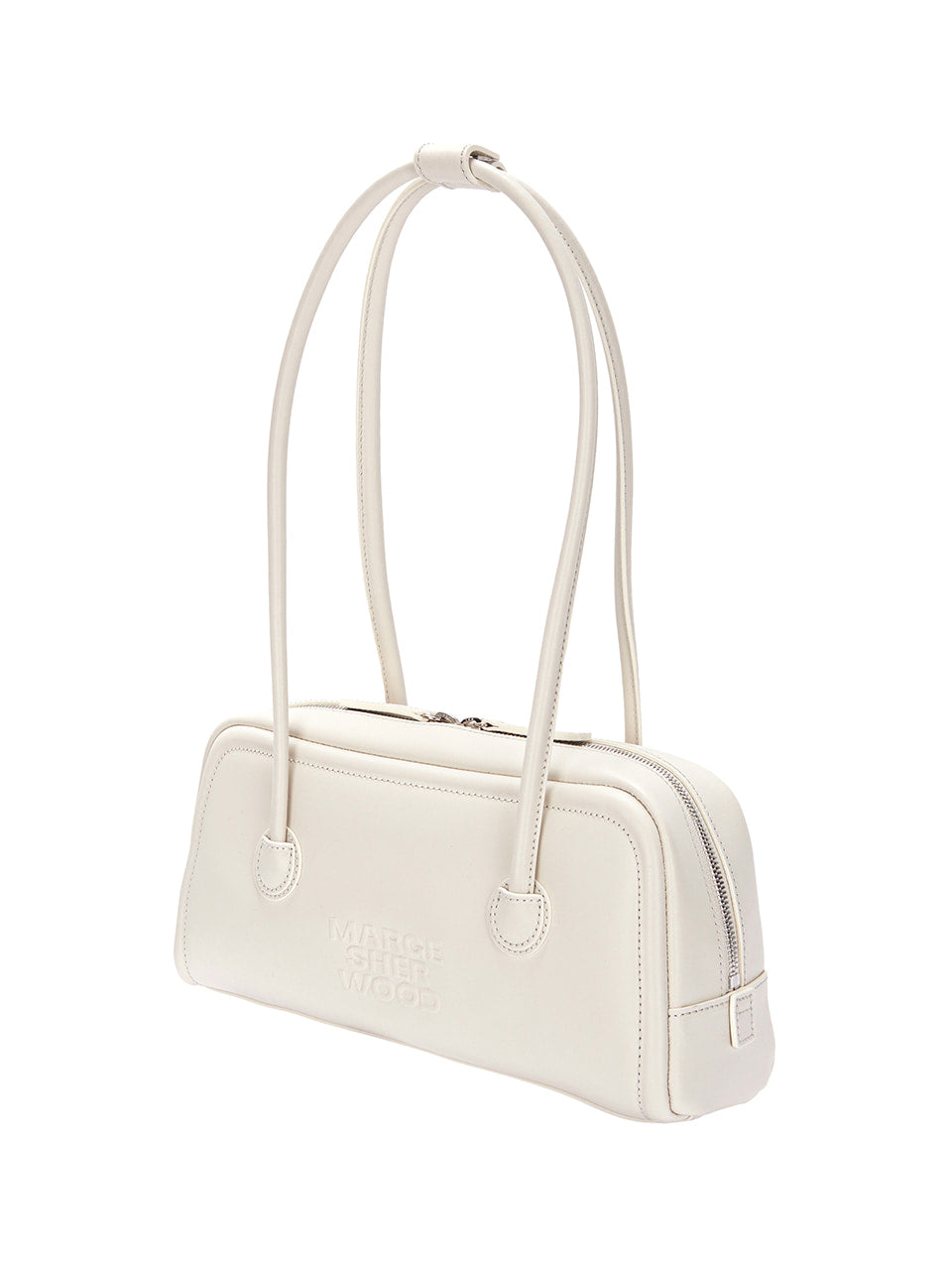 MARGESHERWOOD SOFT BAGUETTE BAG_cream plain