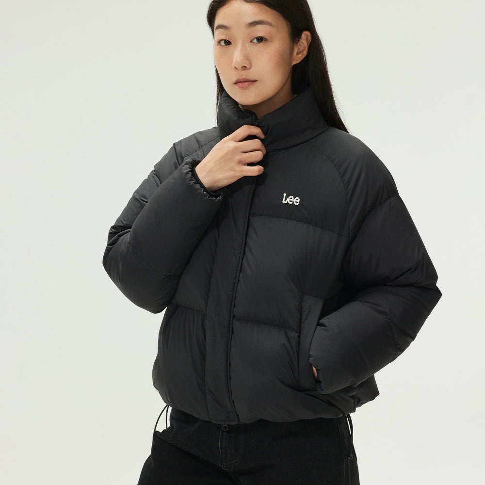 LEE Women Raglan Crop Down Jacket Black