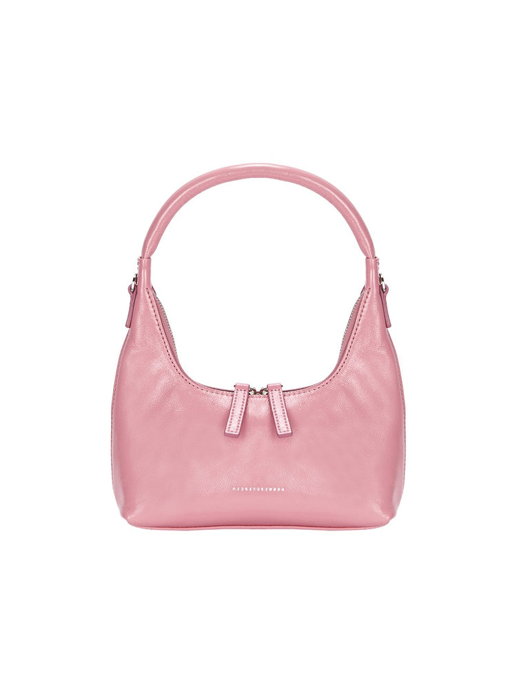 MARGESHERWOOD HOBO MINI+STRAP_candy pink glossy plain