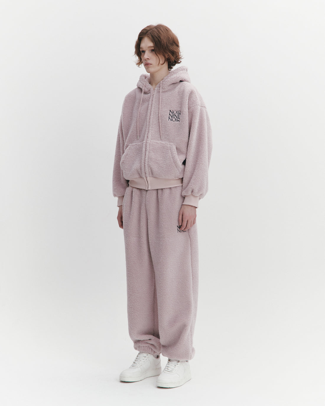 NOIRNINE UNISEX Teddy Fleece Jogger Pants PINK