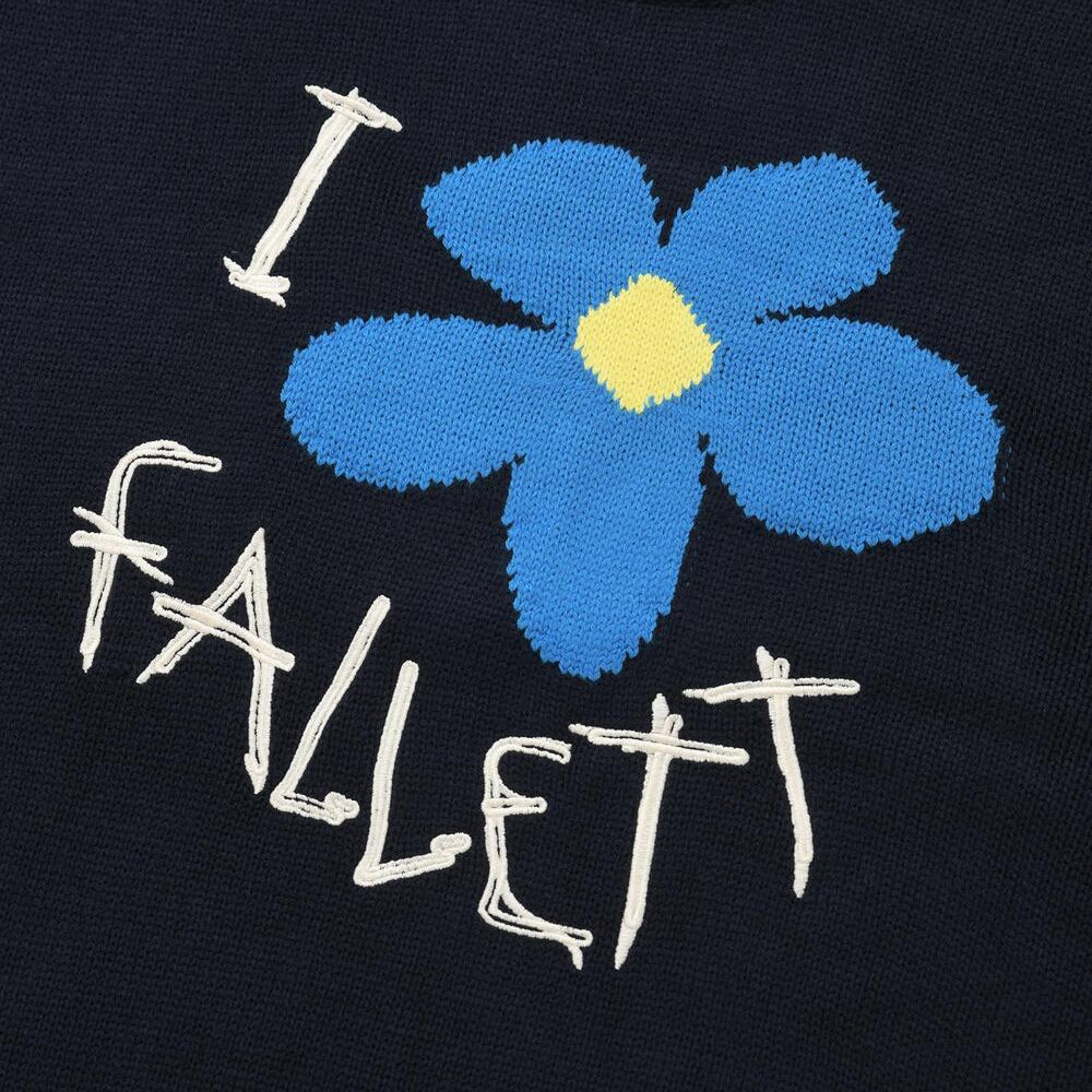 
                  
                    FALLETT Drawing Flower Knit Navy
                  
                