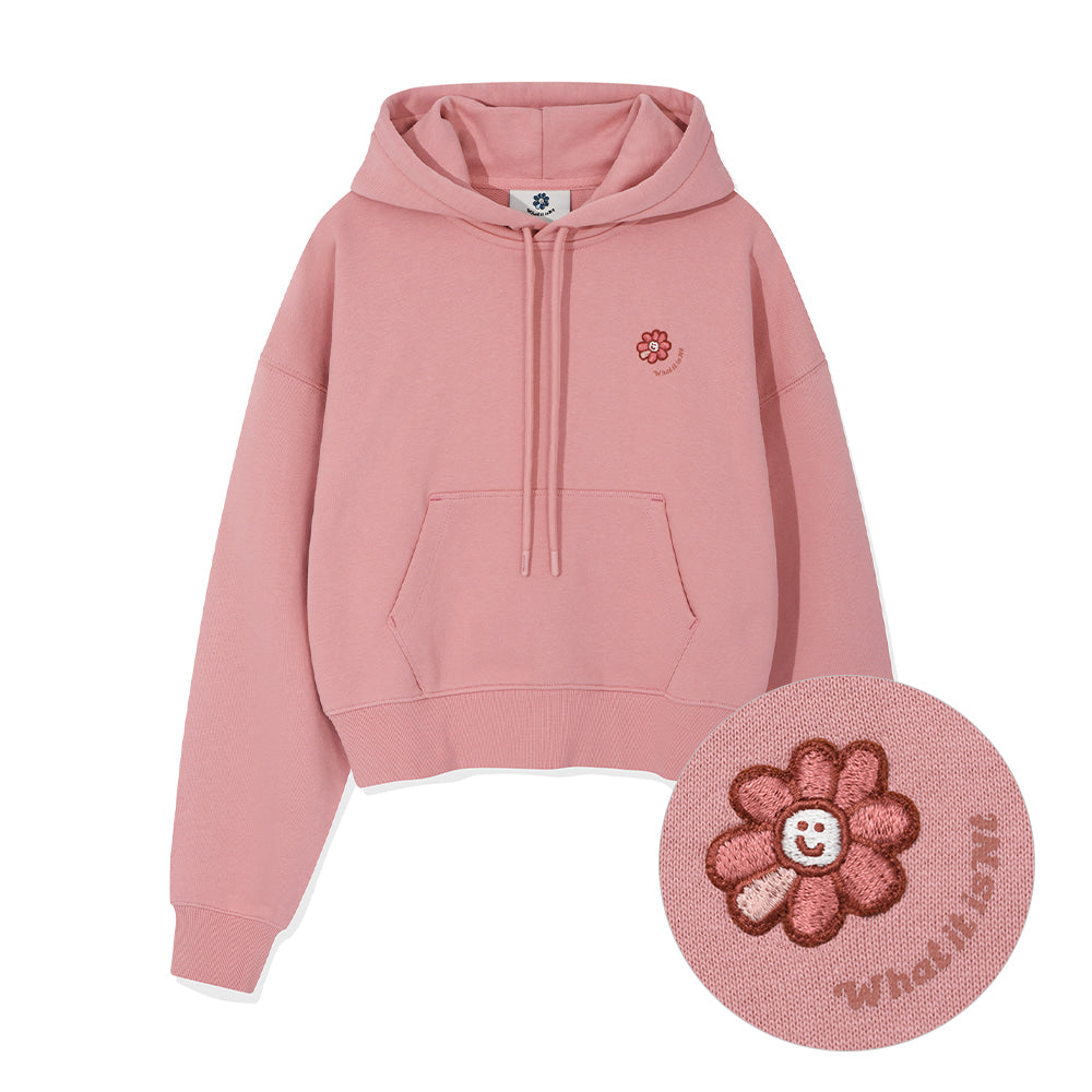 Flory Wappen Crop Hood Pink