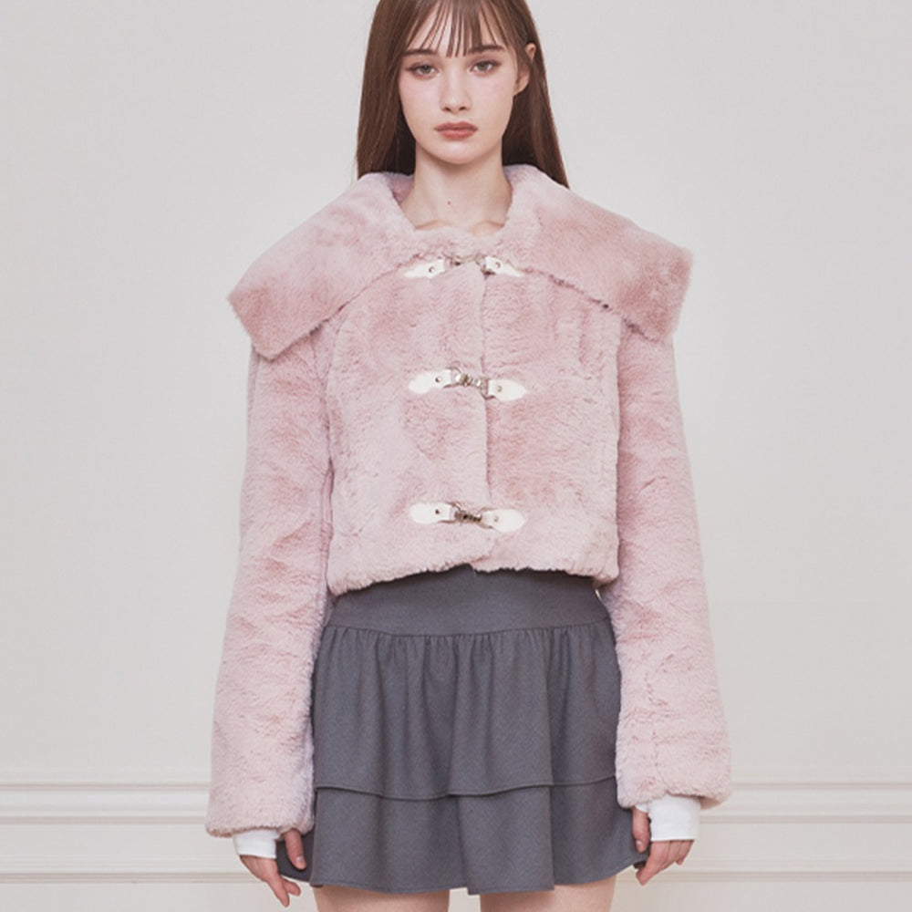 Bebe Sailor Fur Jacket PINK