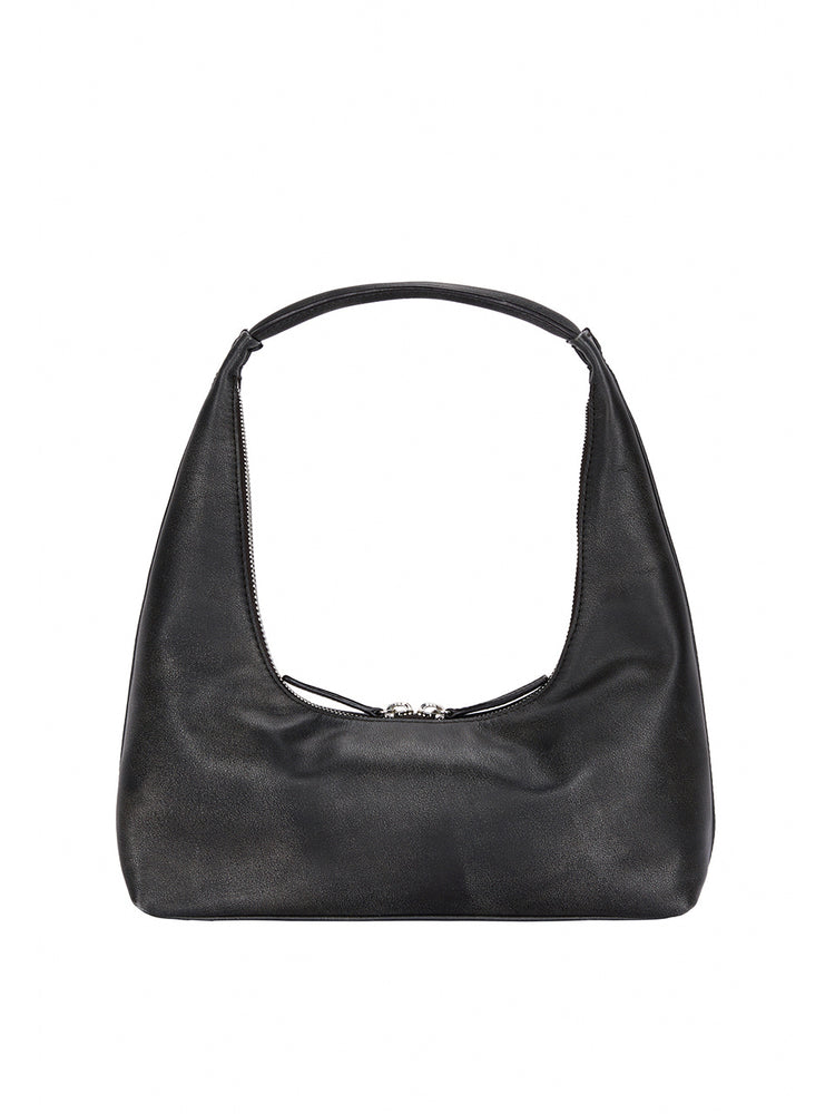 MARGESHERWOOD HOBO SHOULDER_washed black two-tone brushed