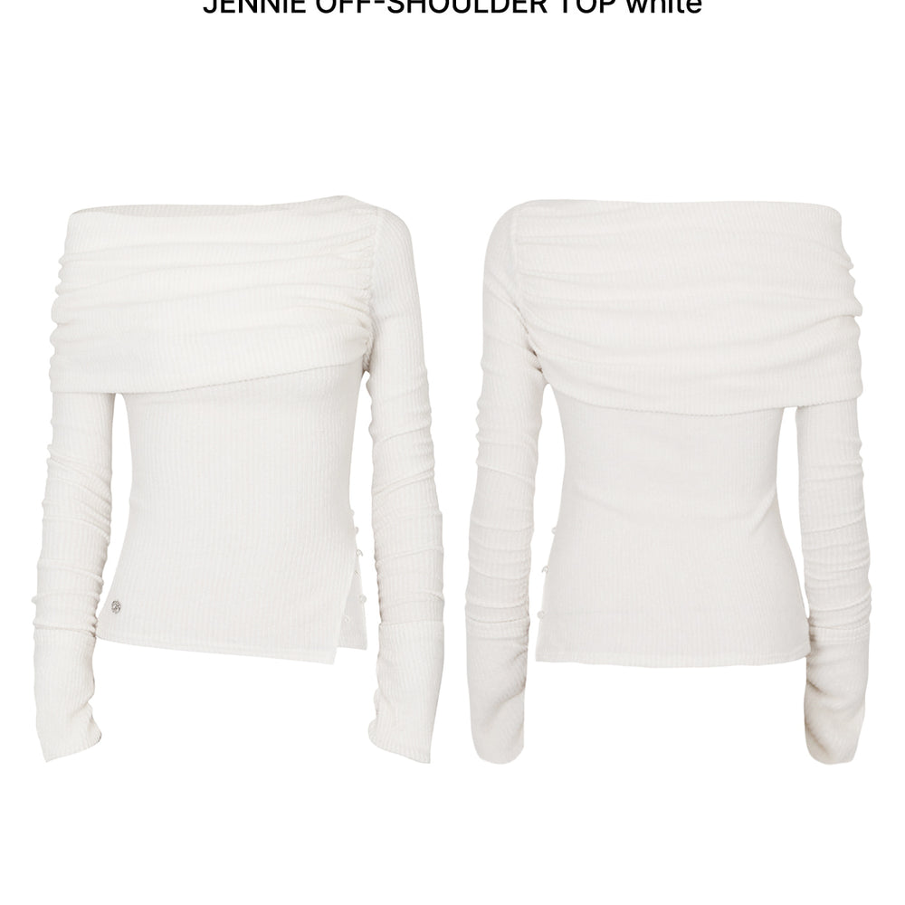 
                      
                        PAIN OR PLEASURE JENNIE OFF-SHOULDER TOP WHITE
                      
                    