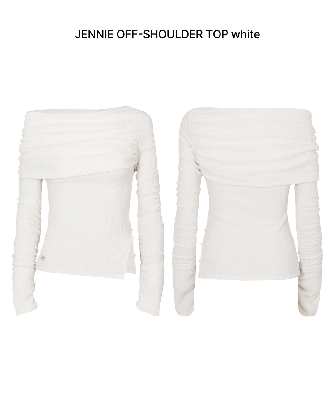 PAIN OR PLEASURE JENNIE OFF-SHOULDER TOP WHITE