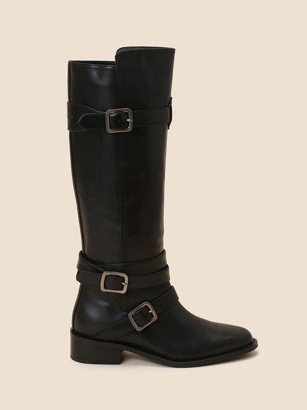 SCB Buckle long boots (black)