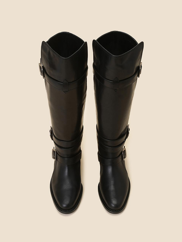 SCB Buckle long boots (black)