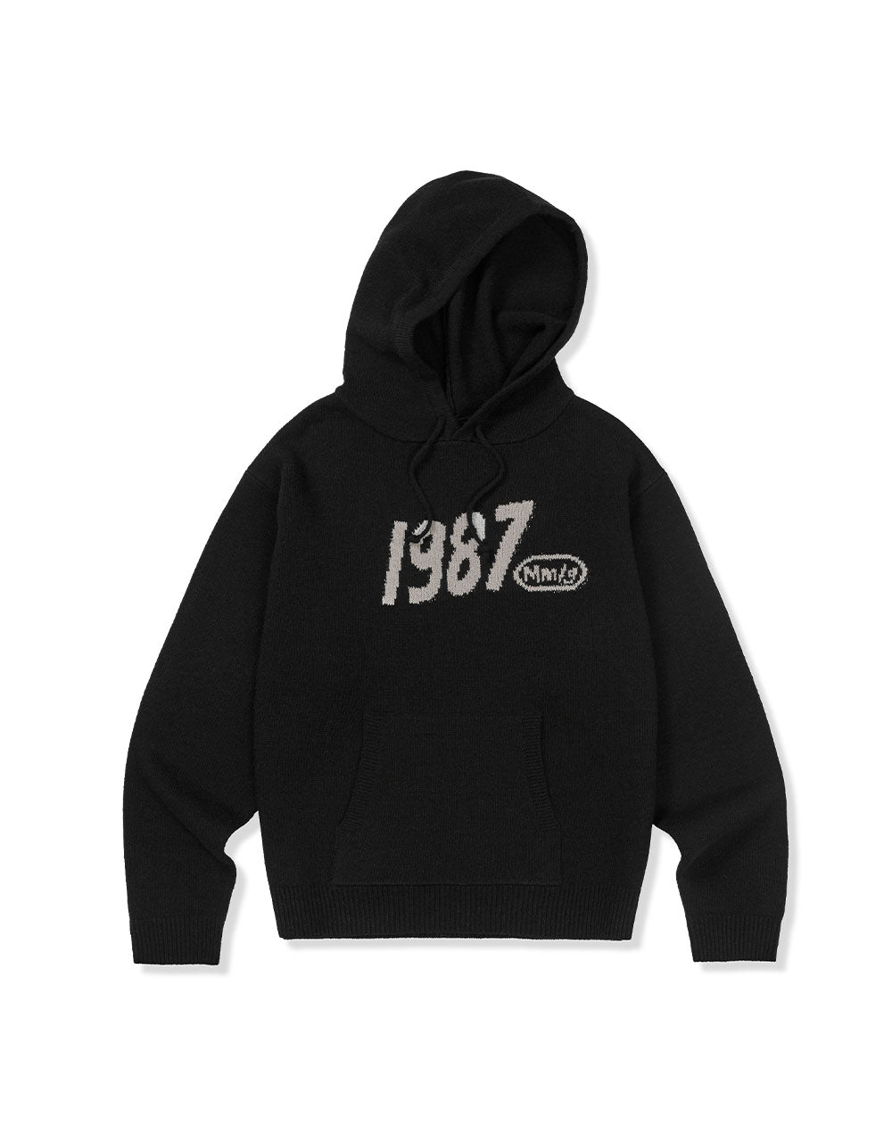 MMLG WAVY LOGO HOOD KNIT (BLACK)