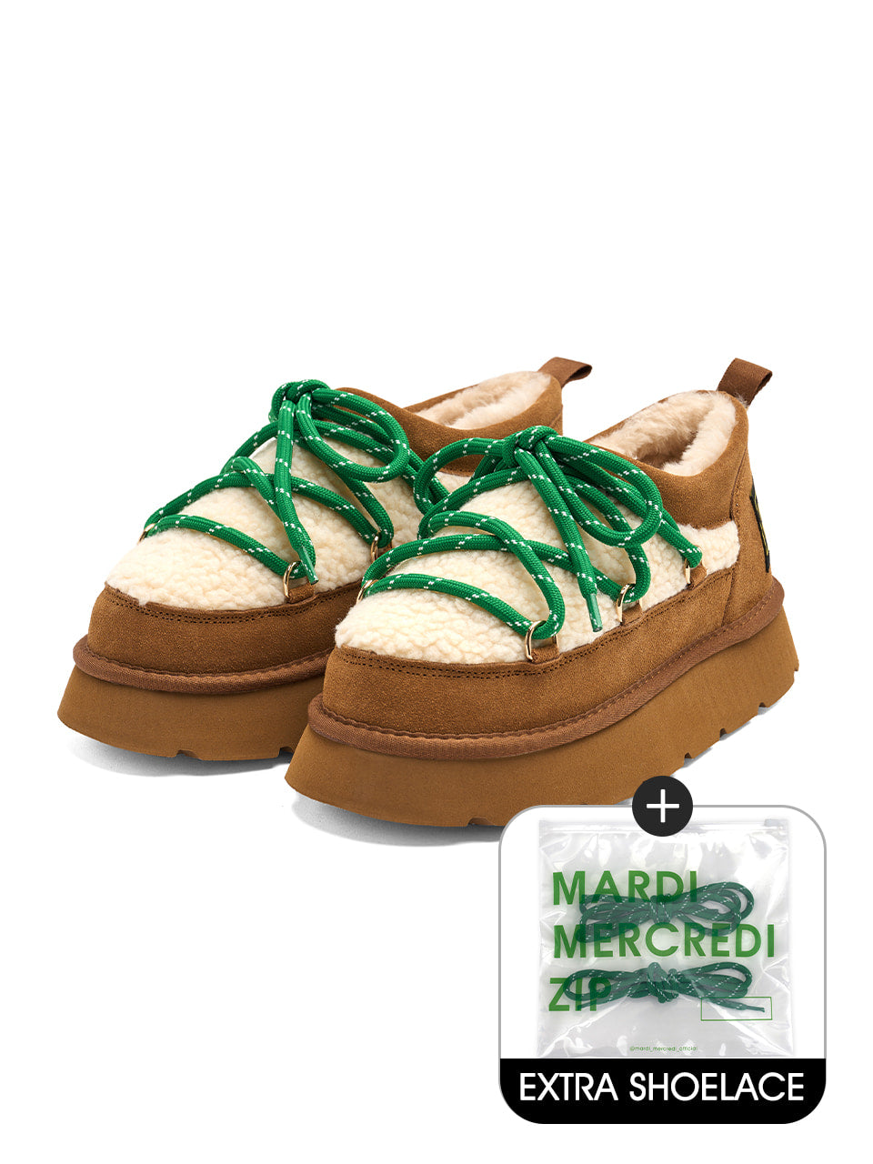 MARDI LUNE SLIP-ON SHOELACE SET_CHESTNUT