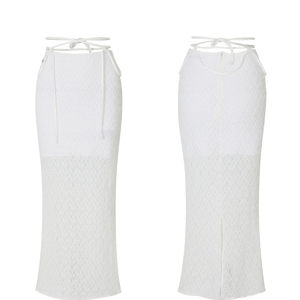 
                      
                        PAIN OR PLEASURE CLAIRE SKIRT WHITE
                      
                    