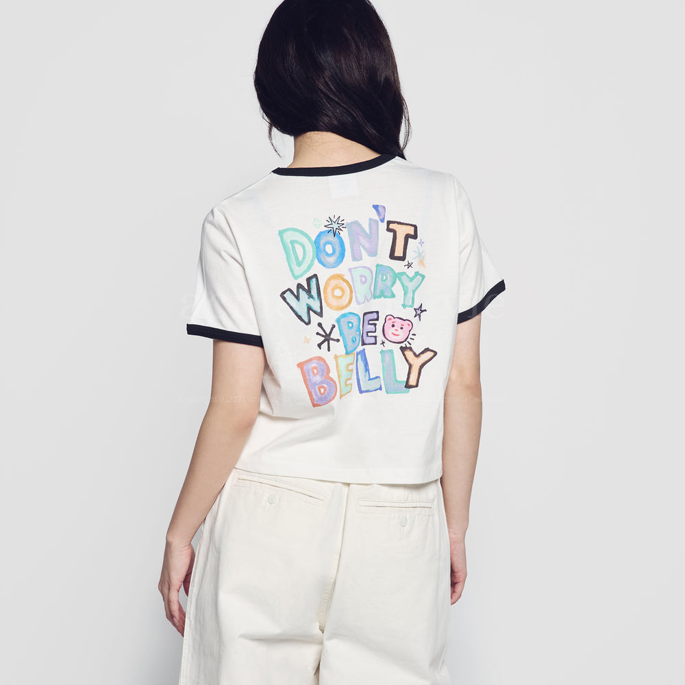 
                  
                    BELLY GOM X ADLV BELLY COLLAGE LOGO CROP SHORT SLEEVE T-SHIRT CREAM
                  
                