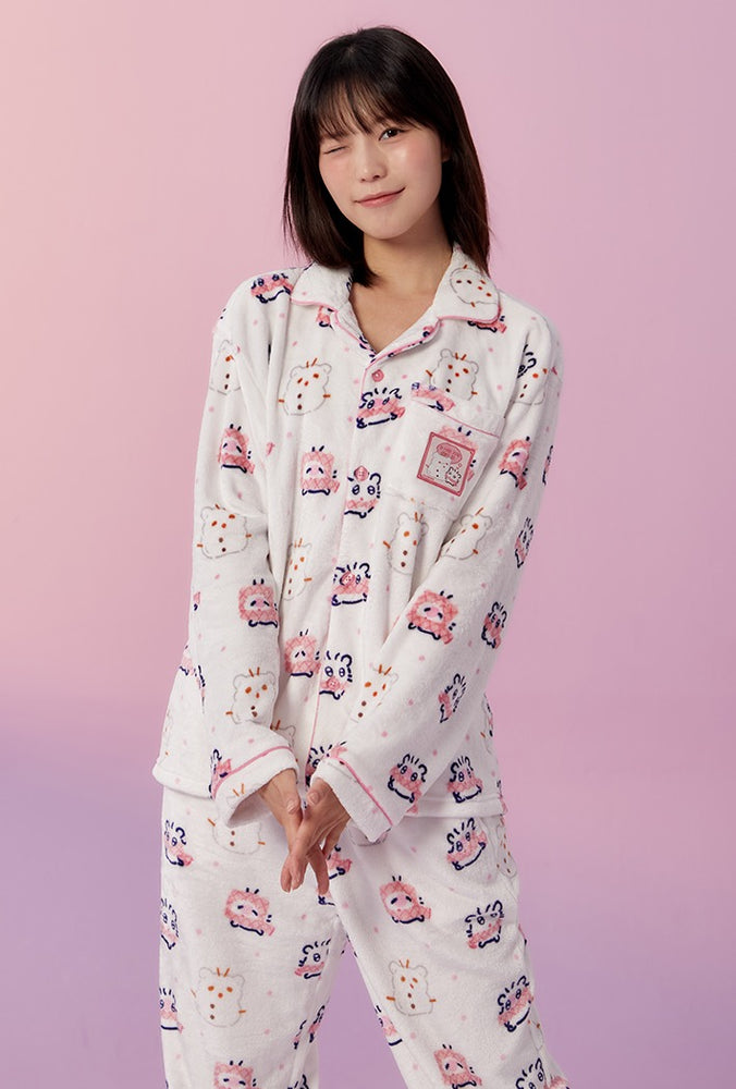 SPAO x Cursed_Hamham Sleeping Pajamas WHITE