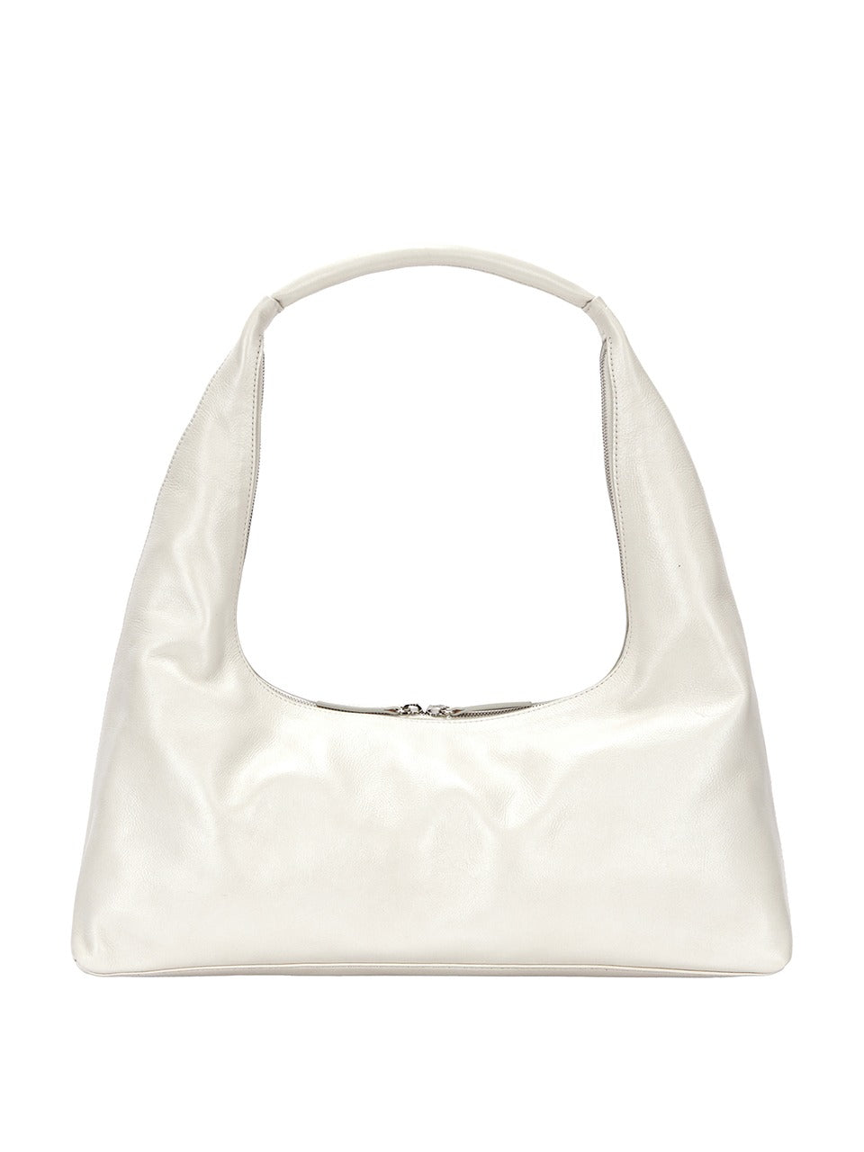 MARGESHERWOOD HOBO LARGE_cream glossy plain