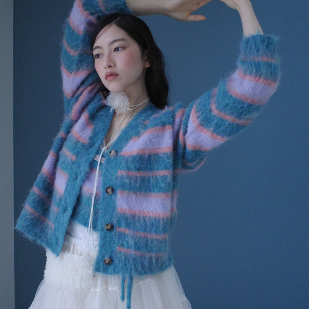 
                  
                    ROCKFISH STRIPE SHAGGY KNIT CARDIGAN
                  
                