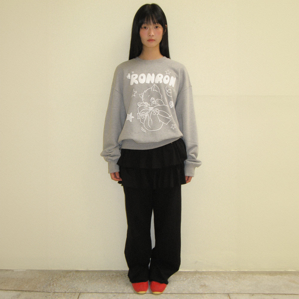 
                  
                    RONRON EMBO KITSCH CAT SWEATSHIRT GREY
                  
                