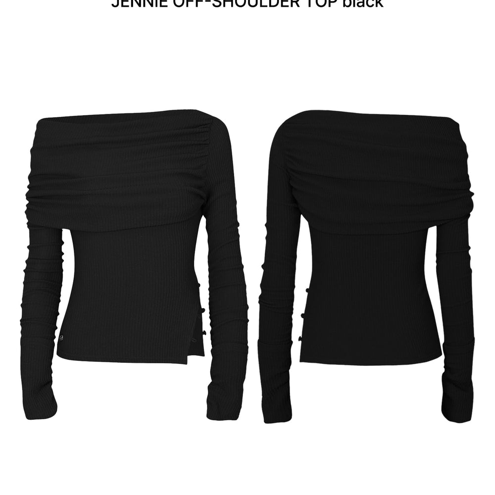 
                      
                        PAIN OR PLEASURE JENNIE OFF-SHOULDER TOP BLACK
                      
                    