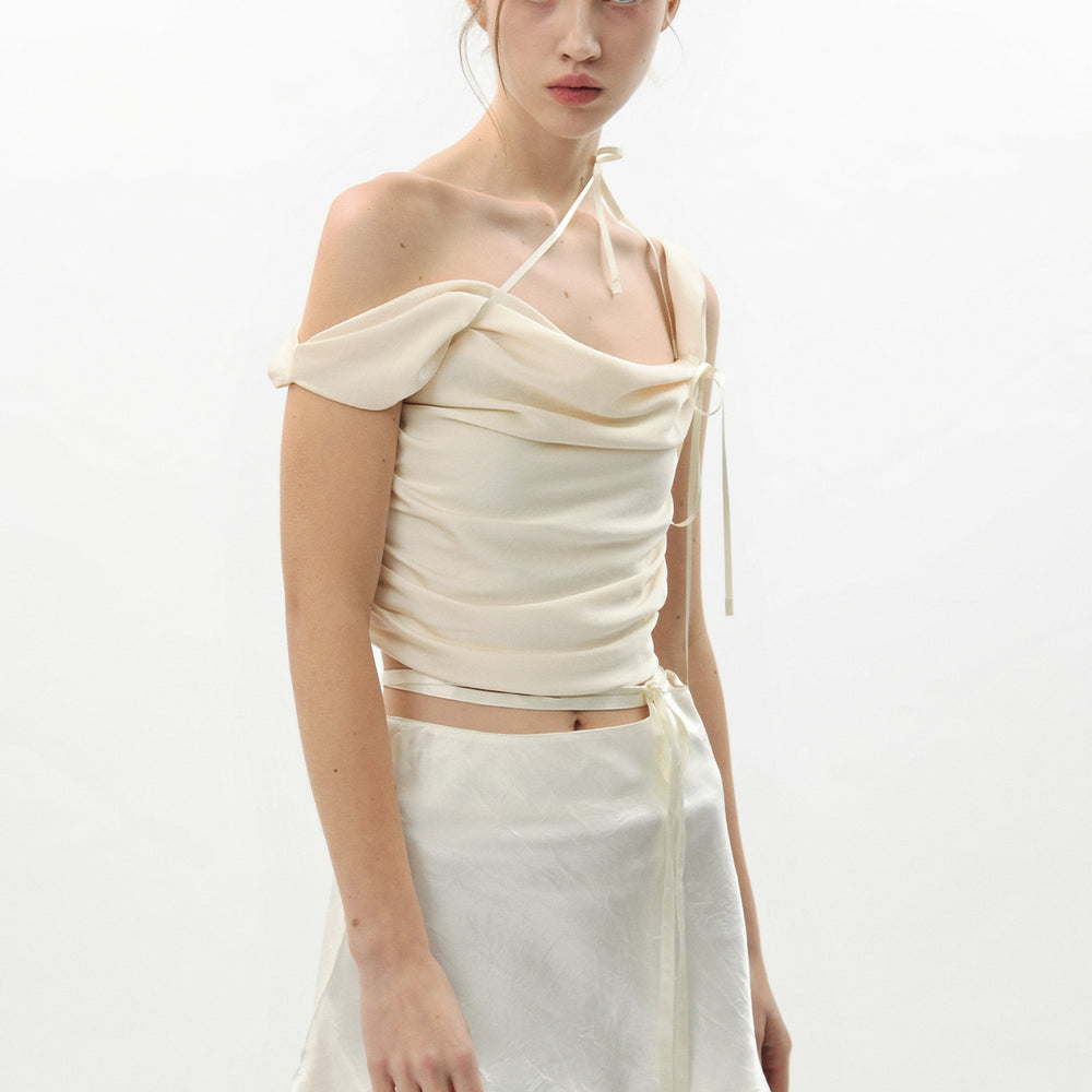 
                      
                        PAIN OR PLEASURE DEW COWL SATIN TOP CREAM
                      
                    