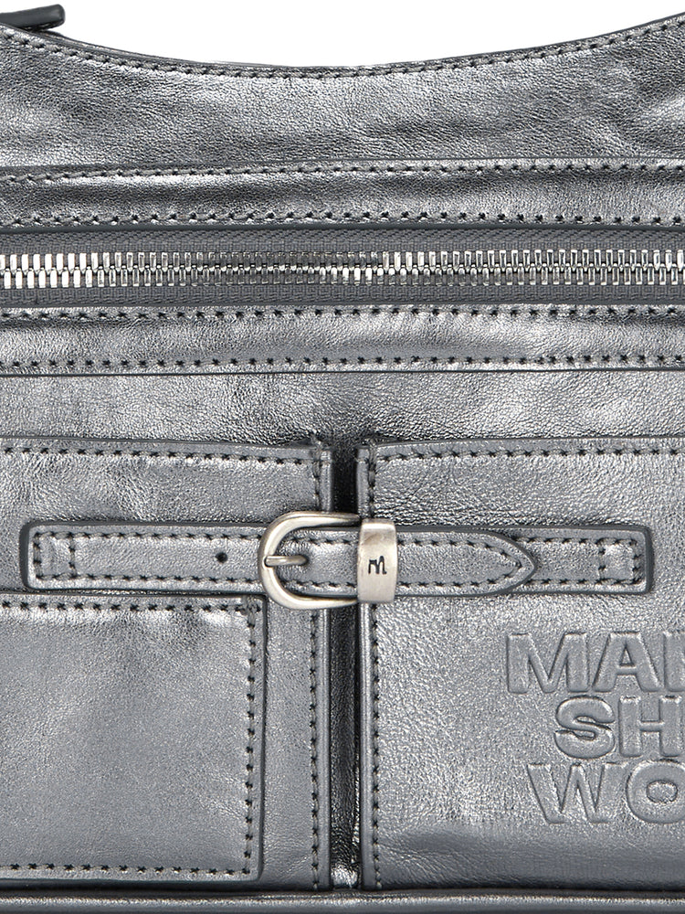 
                  
                    MARGESHERWOOD FLAT POCKET SHOULDER_metallic grey foiled plain
                  
                