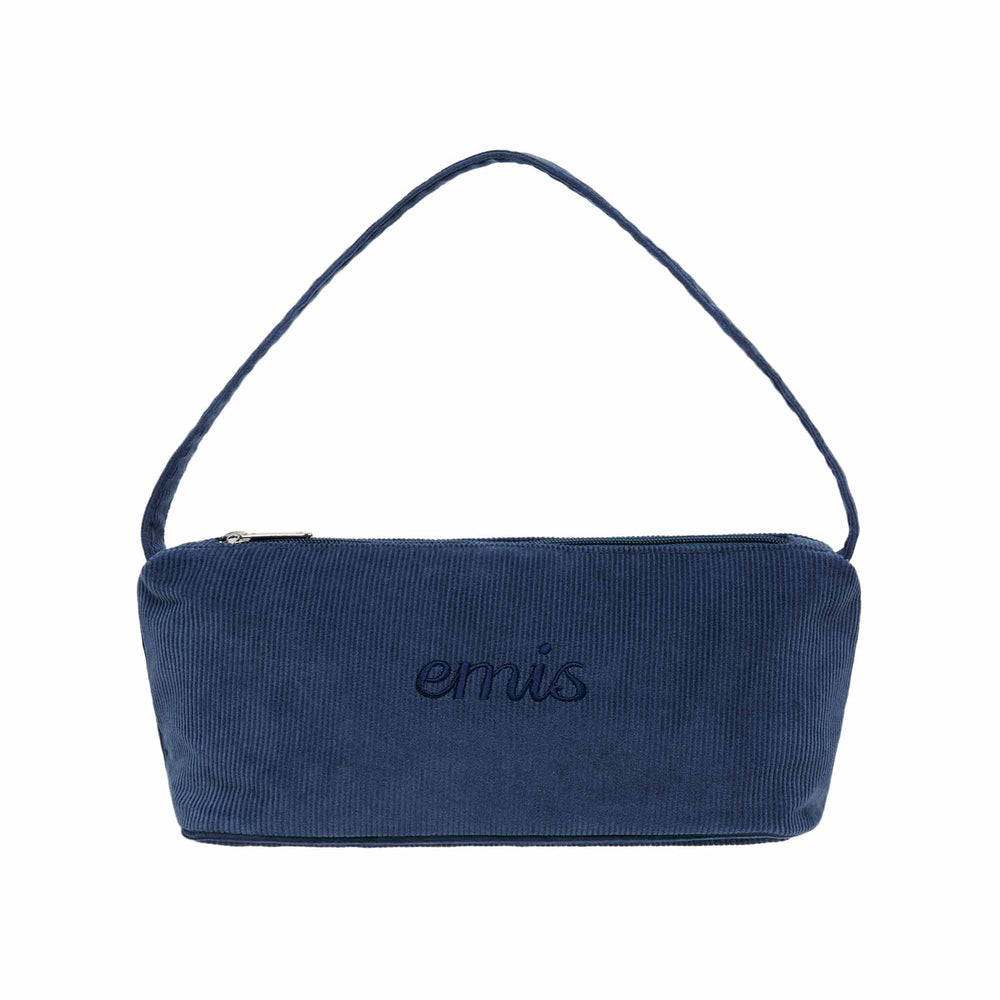 EMIS CORDUROY DAILY LONG HOBO BAG-NAVY