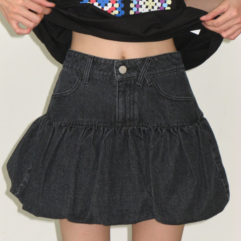 
                  
                    RONRON BALLOON PUMPKIN DENIM PANTSKIRT BLACK
                  
                