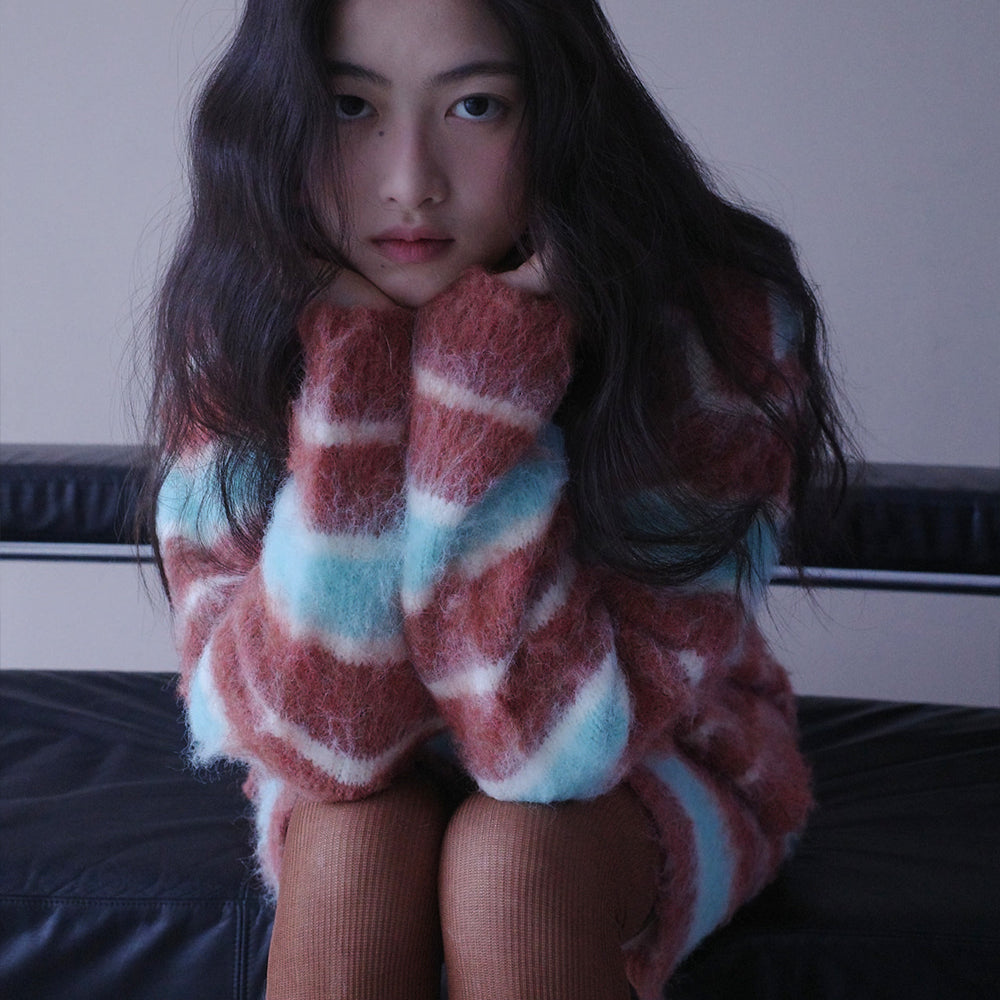 
                  
                    ROCKFISH STRIPE SHAGGY KNIT CARDIGAN
                  
                