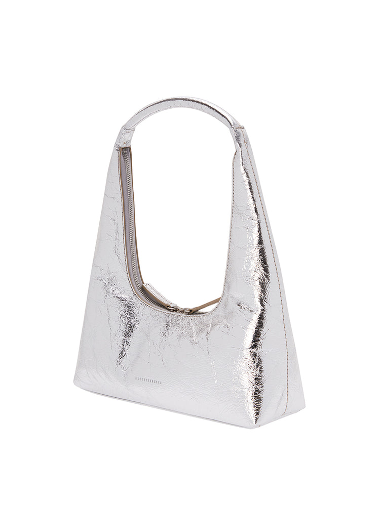 MARGESHERWOOD HOBO SHOULDER_silver crinkle