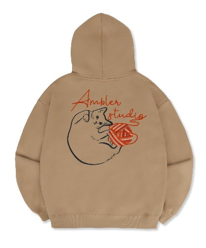 AMBLER A Stray Cat Embroidered Hoodie