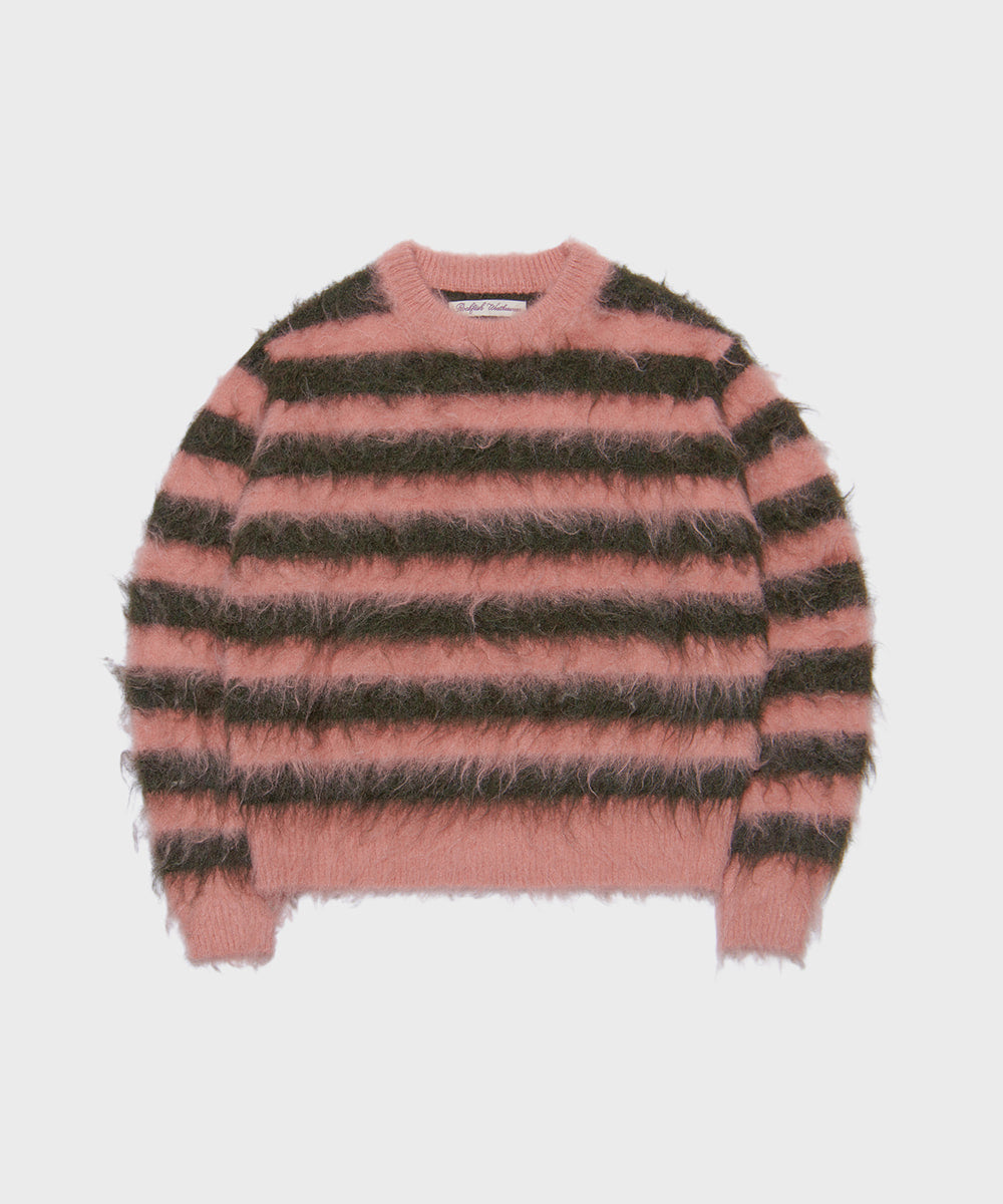 ROCKFISH STRIPE SHAGGY KNIT PULLOVER