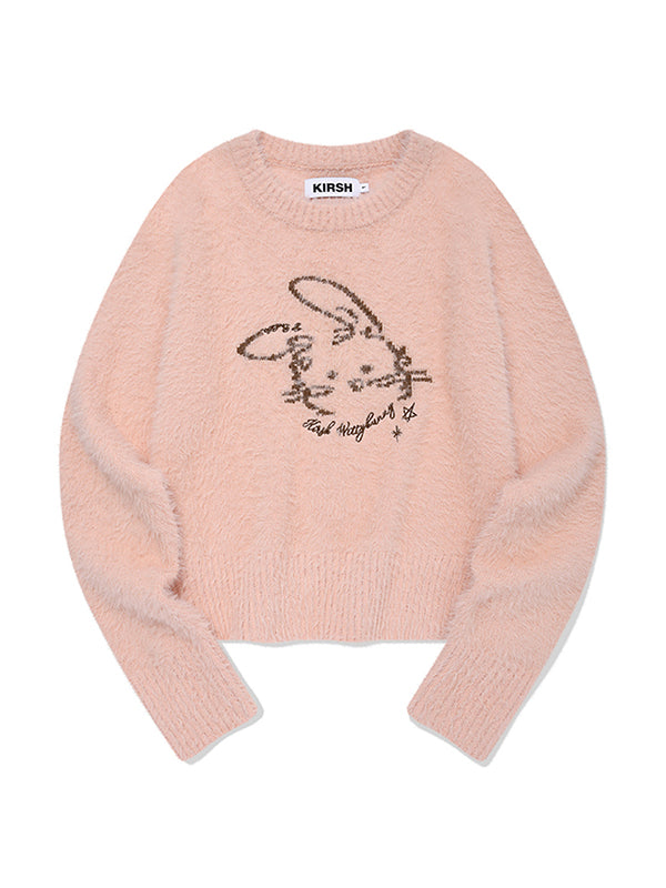 KIRSH WITTY BUNNY JACQUARD KNIT PINK