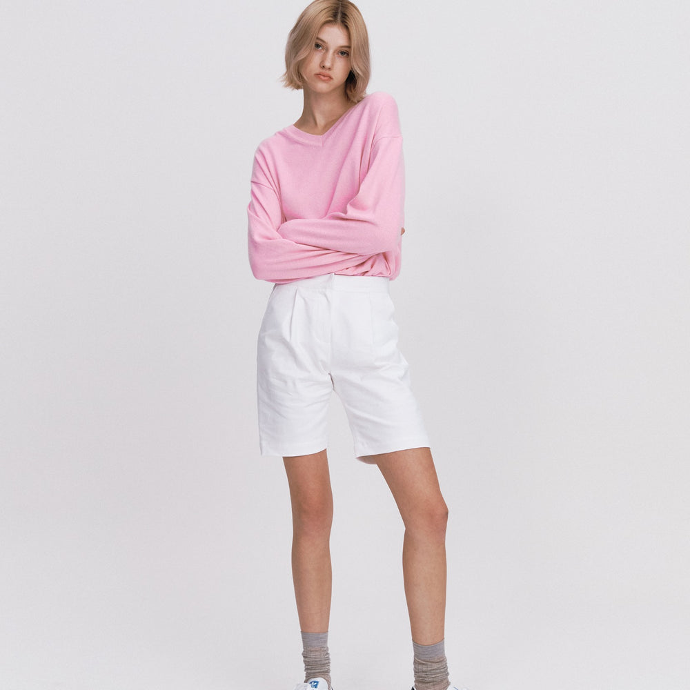 NOIRNINE UNISEX N V-Neck Knit PINK