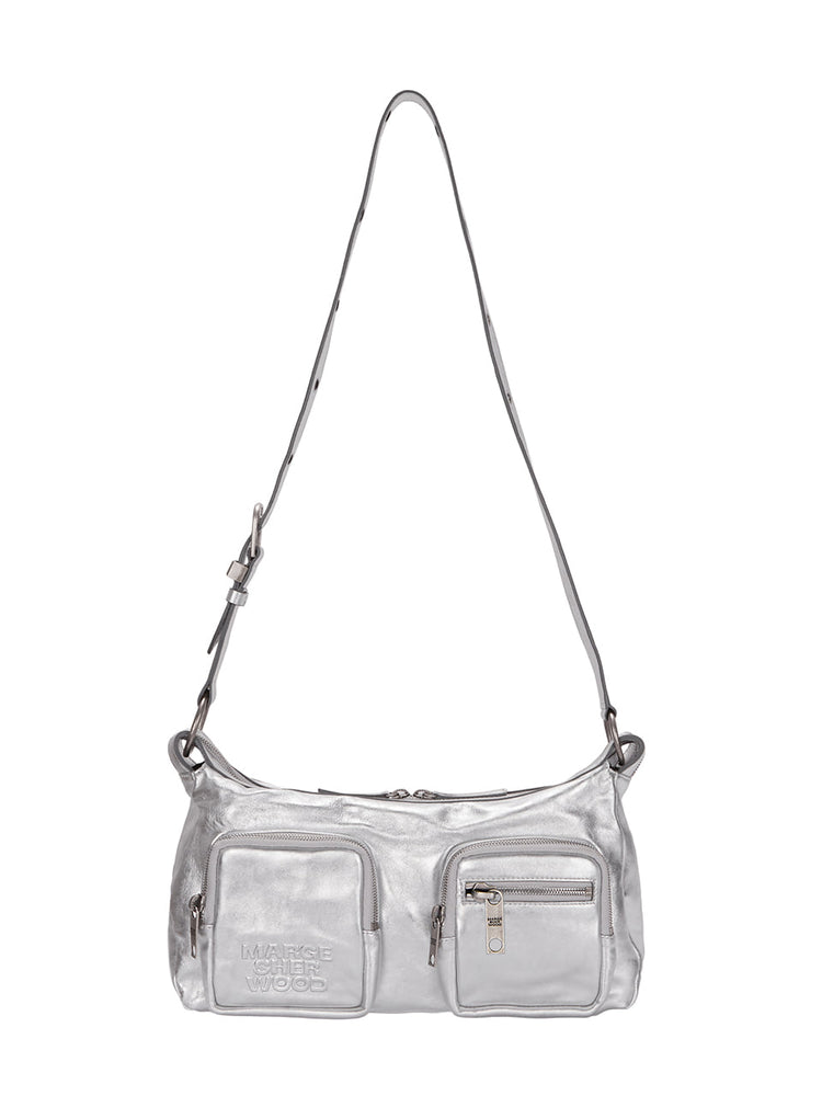 
                  
                    MARGESHERWOOD OUTPOCKET HOBO_metallic silver foiled plain
                  
                