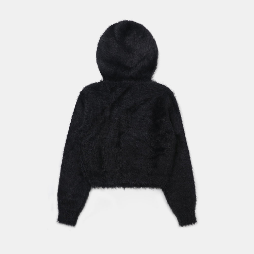 
                  
                    BAD BLOOD BS Mohair Hooded Cardigan - Black
                  
                