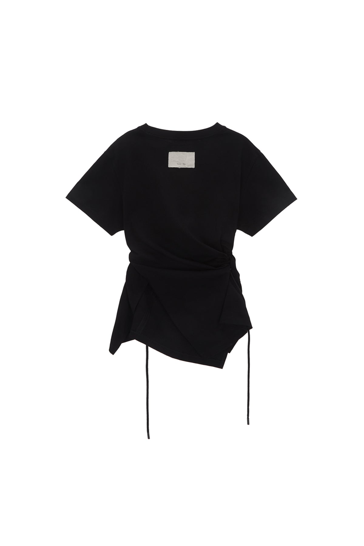 MATIN KIM STRING SLIT DETAIL TOP IN BLACK