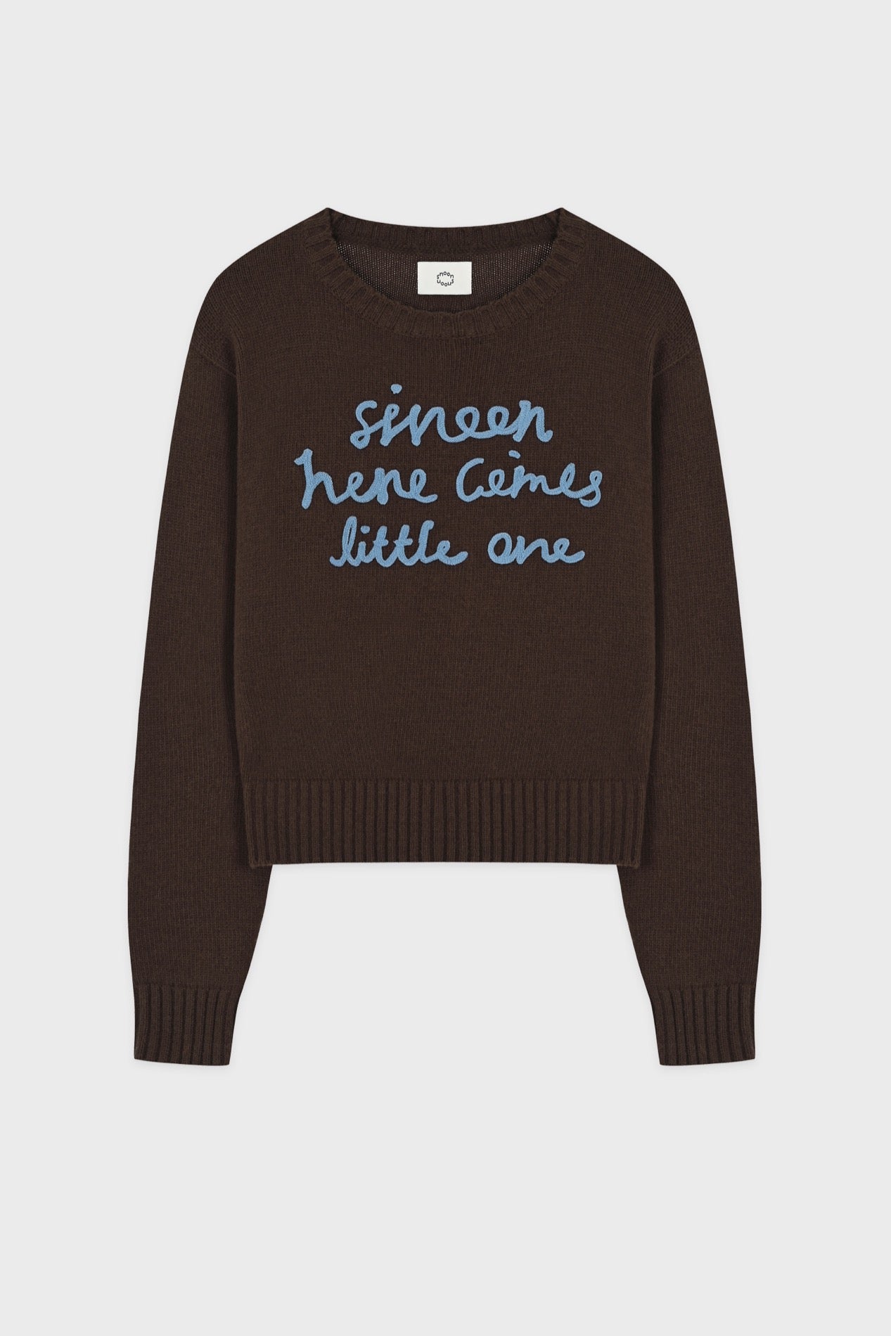 Sinoon Lettering Pullover Knit (Deep Brown)