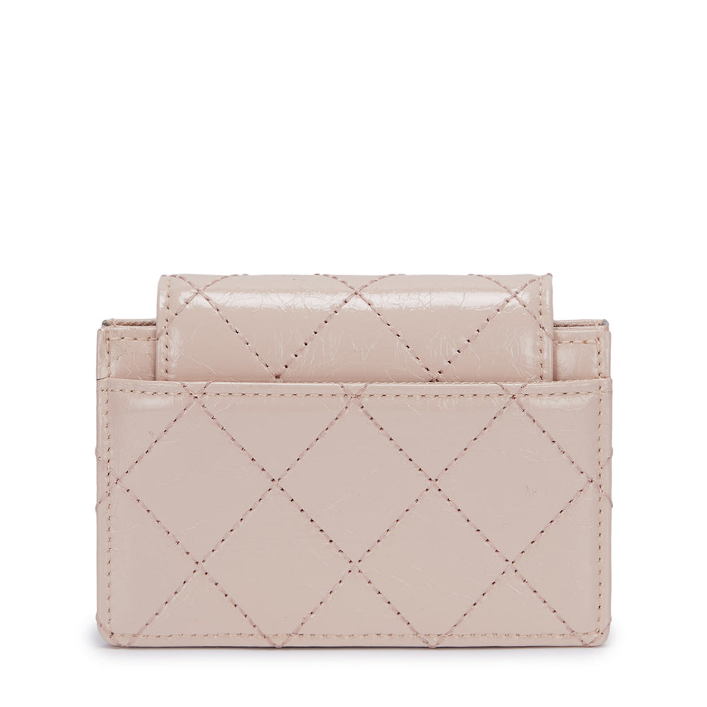 MATIN KIM QUILTING ACCORDION WALLET IN BEIGE