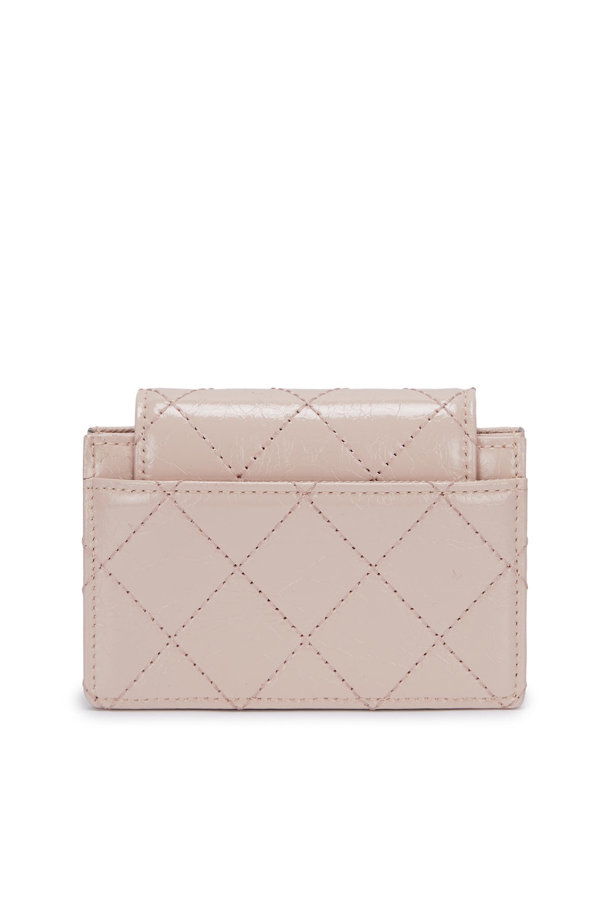 MATIN KIM QUILTING ACCORDION WALLET IN BEIGE