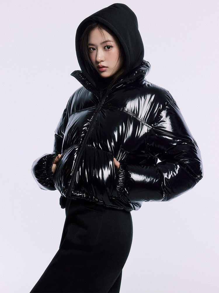 MARDI CROPPED DOWN JACKET HIGHGLOSS_BLACK