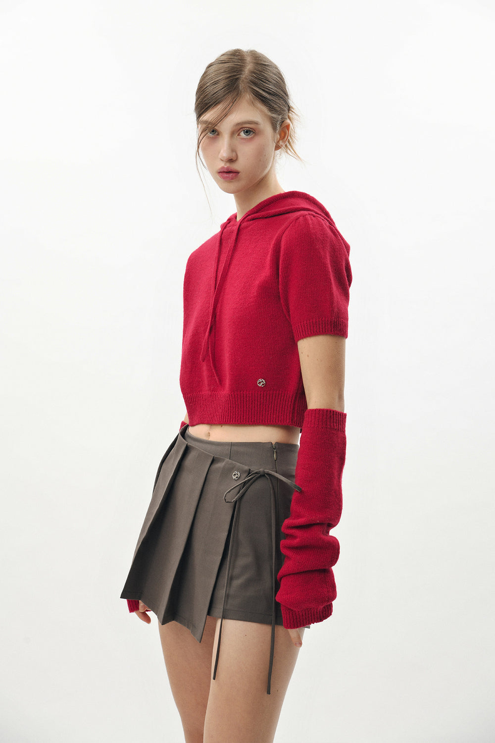 PAIN OR PLEASURE AMY HOODIE KNIT RED