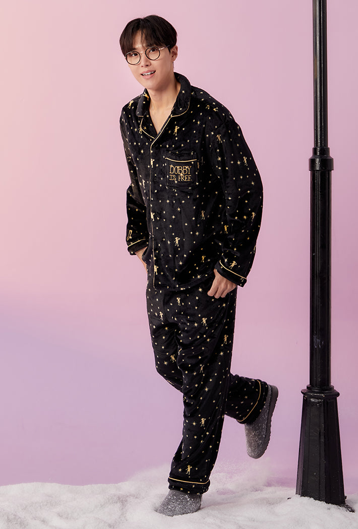 Hogwarts Dormitory pajamas 2024 (BLACK) - LICENSED Harry Potter x SPAO